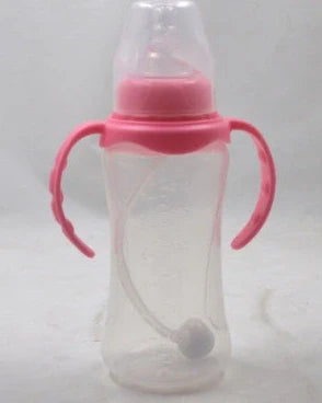 240ml baby bottle in blue, pink, yellow, or green with PP material construction