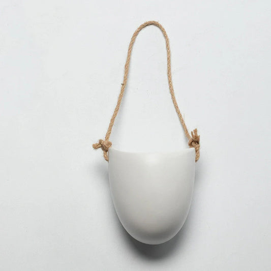 Stylish ceramic wall-mounted flower pot with no-trace nails for easy installation