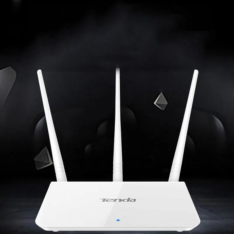 White dual-band wireless router with 2.4G and 5G frequency support for broadband networks