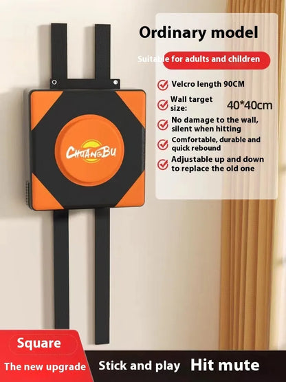 PU hanging boxing sandbag wall target for home fitness training in 30cm and 40cm sizes.