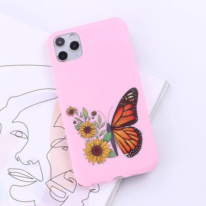TPU mobile phone case for Apple iPhone in a selection of multi-colour painted back cover designs.