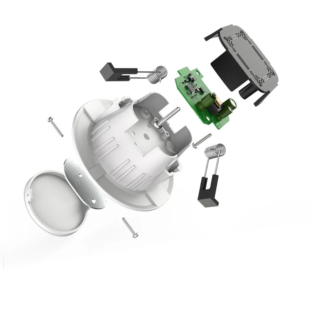 White smart Bluetooth ceiling light with embedded installation and smartphone control