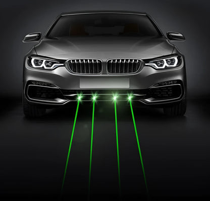 Green laser fog light warning lamp, aluminium, 66 x 43mm, 8-36V, for car truck motorcycle