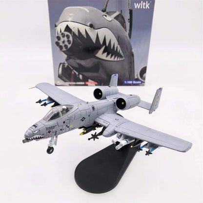 10-inch alloy shark head aircraft model toy with monochrome finish and realistic detailing