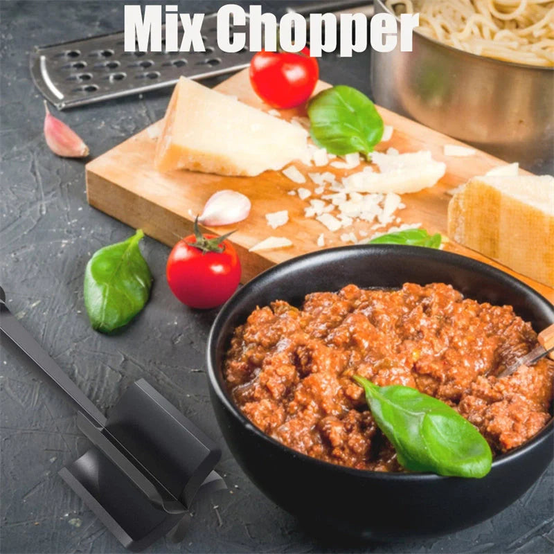 Nylon meat chopper for efficient cooking, heat-resistant and dishwasher safe