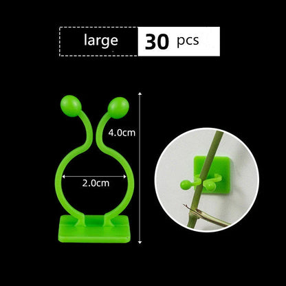 Adjustable leaf-shaped plant clips made of eco-friendly ABS resin material for supporting climbing vines and greenery