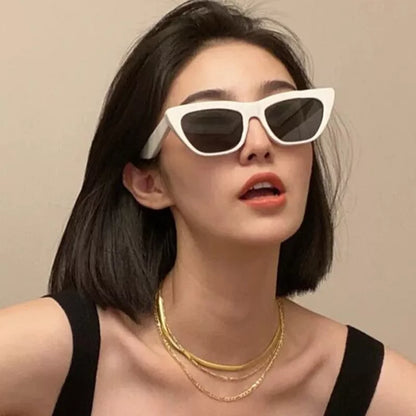 Retro Cats' Eye Sunglasses in various colors with resin lenses and acetate frame