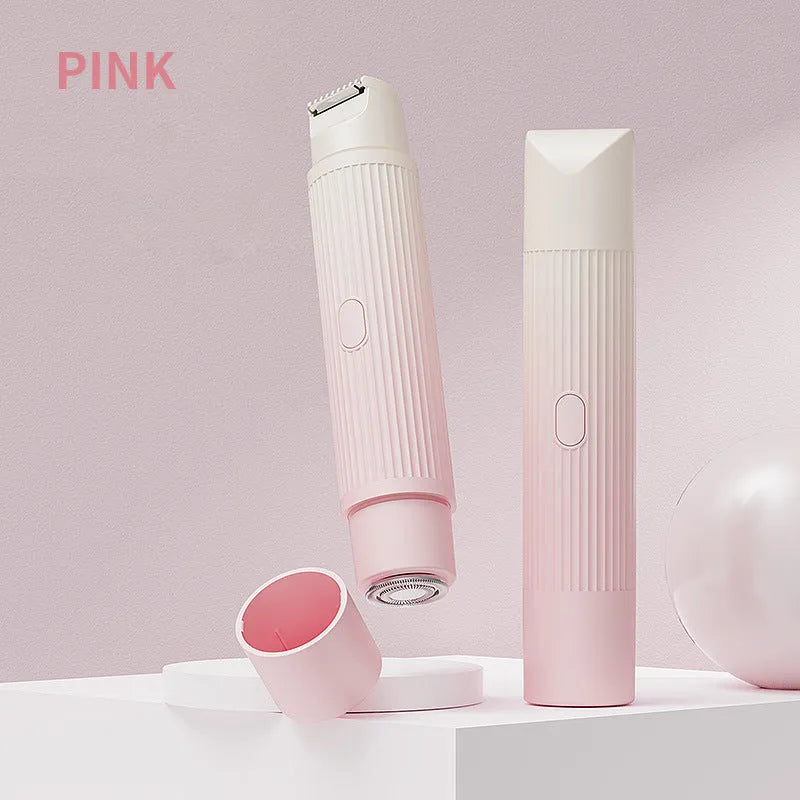 Digital display Type-C USB women's shaver in gradient purple colour for full-body hair removal.