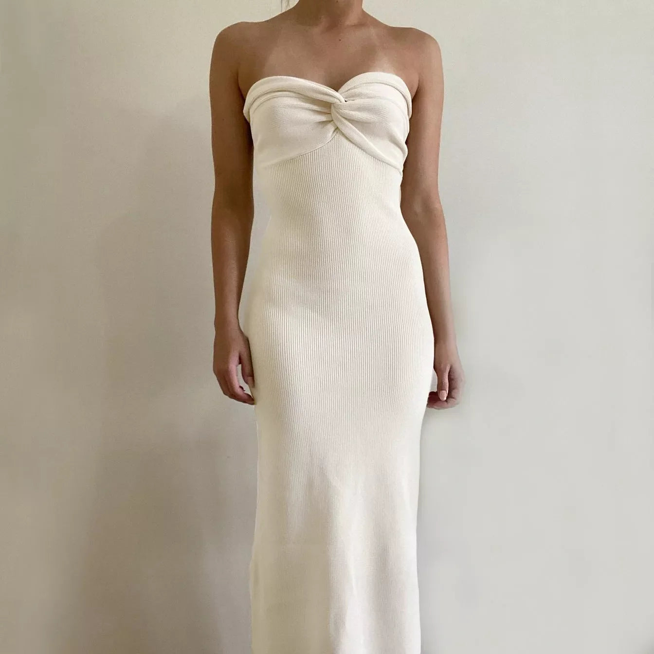 Women's knitted cross off shoulder woolen weaving dress in various colors