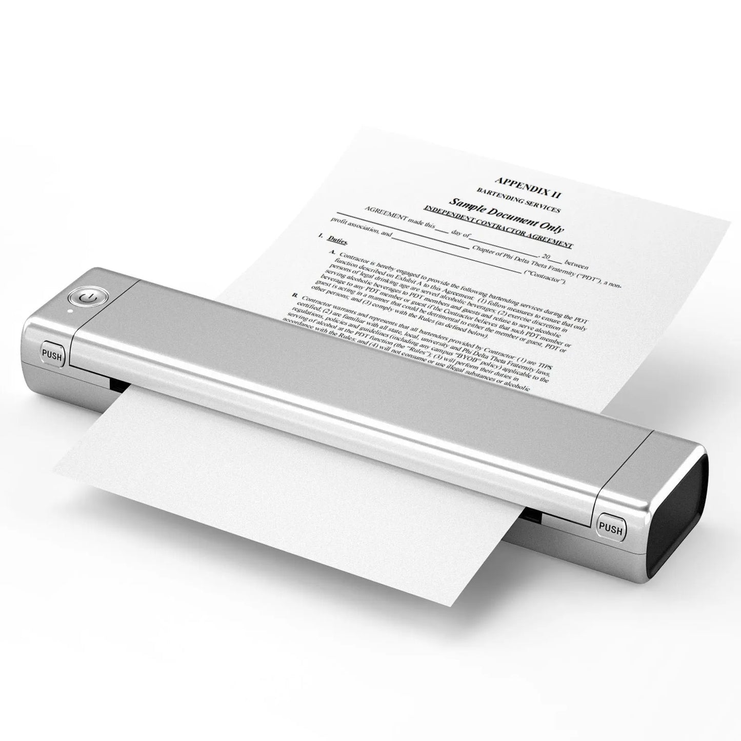 Phomemo M08F A4 portable wireless thermal printer in compact design with multiple colour options
