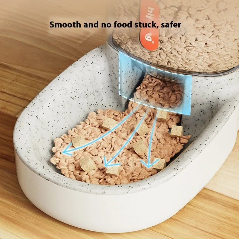 Automatic pet water fountain and feeder in a choice of colours with 3.8-litre capacity.