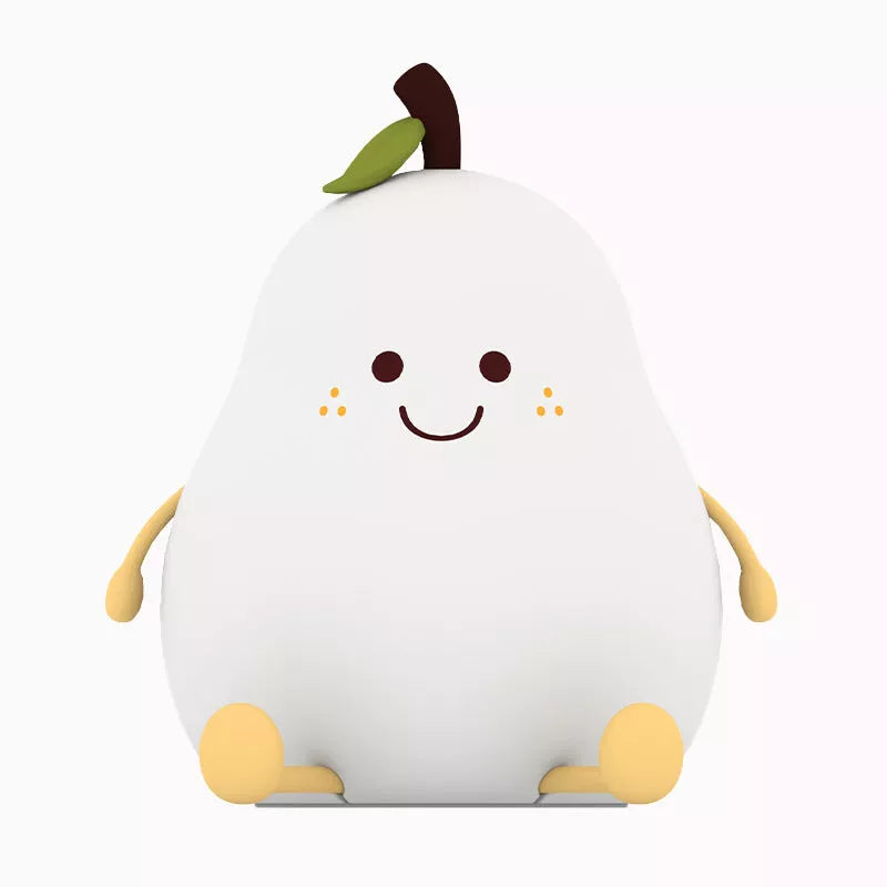 USB Rechargeable LED Pear Night Light with dimming touch control and 7-color mode