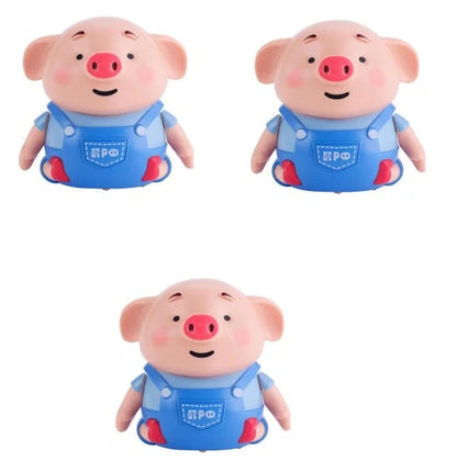 Scribing Induction Pig Toy following a drawn line with remote control