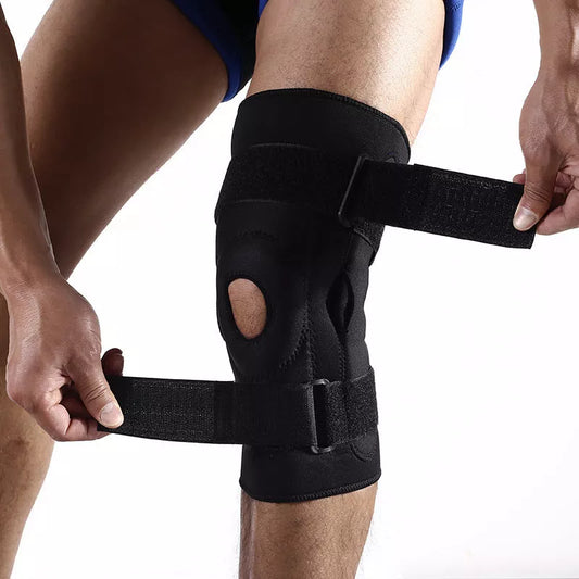 Jiu Jitsu Knee Brace with Inner Support Hinges in Black
