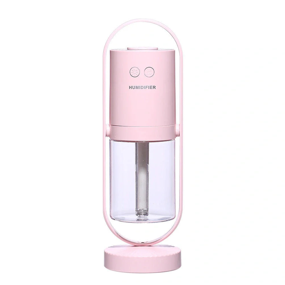 USB Air Humidifier with colorful night light projection for home and car use