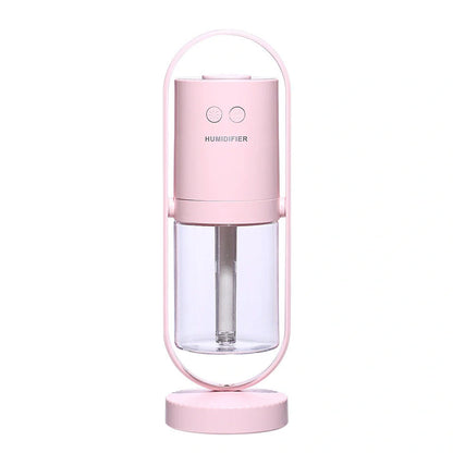 USB Air Humidifier with colorful night light projection for home and car use