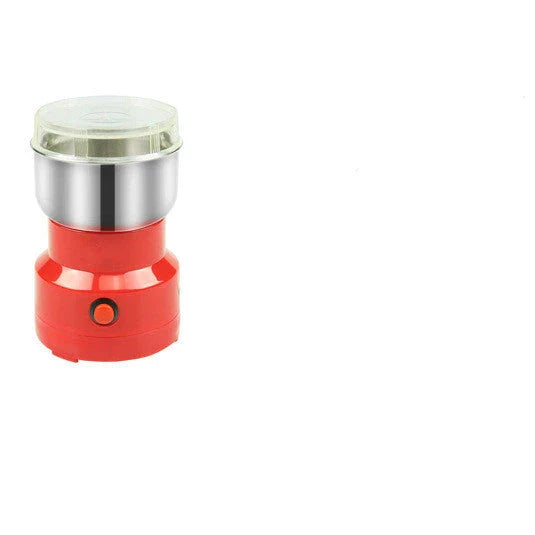 Versatile Electric Grain Grinder with stainless steel construction, transparent cover, and powerful 150-watt motor for grinding whole grains, coffee beans, and spices