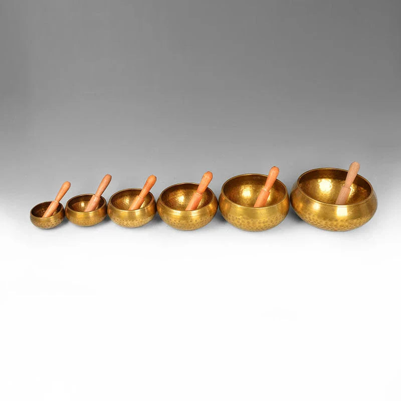 Harmonious Tibetan Singing Bowl - Copper Meditation Bowl with Vibrant, Soothing Tone