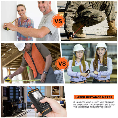 Handheld Laser Rangefinder with 40m measuring range and ±1.5mm accuracy