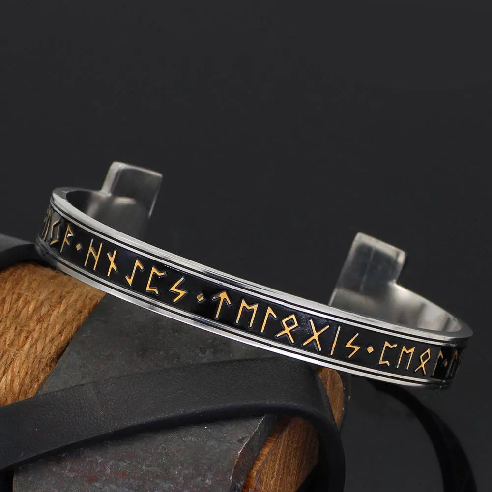 Viking Bracelet Ornament in titanium steel with adjustable live port