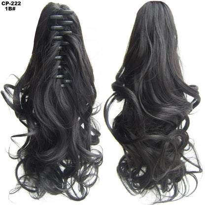 Stylish ponytail hair extension with natural-looking synthetic fibers for comfortable all-day wear