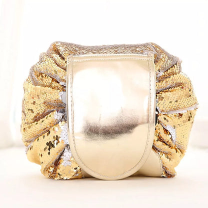 Animal Print Large Capacity Drawstring Cosmetic Storage Bag with waterproof oxford cloth