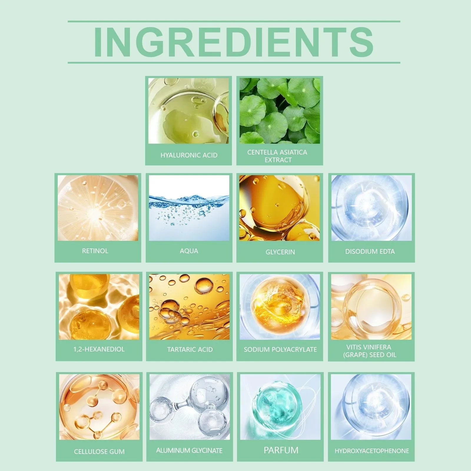 Retinol Hydrating Mask sheet facial treatment package