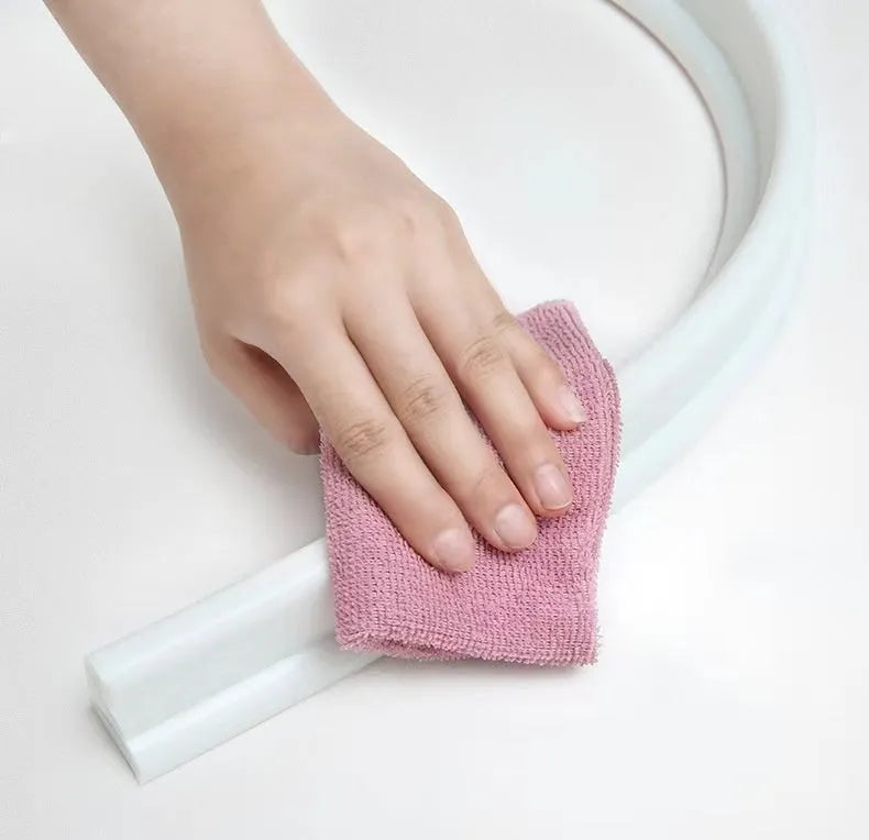 Flexible silicone bathroom waterproof strip for shower room floor dry-wet separation with TPE material, 30x40cm and 30x50cm sizes in black, grey, or white for toilet waterproofing and water insulation