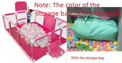 Children's playpen tent with steel pipe framework and Oxford cloth fencing in multiple colour options