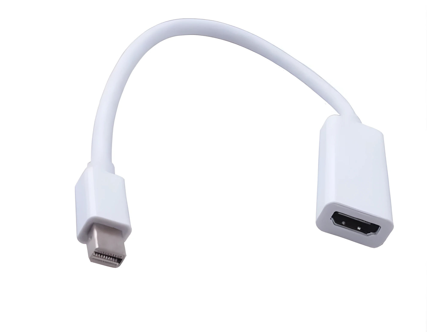 24.5 cm Mini DisplayPort to HDMI adapter cable with male Mini DP and female HDMI connectors