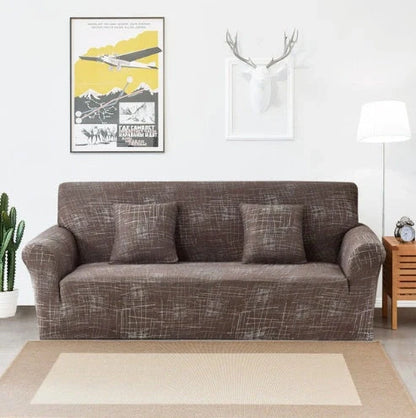 Stretchable polyester-spandex sofa cover with non-slip design in various colors