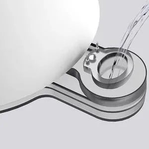 White desktop bladeless fan with humidification spray, 3 speeds, 60ml tank, 129x145x227mm