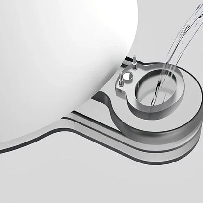 White desktop bladeless fan with humidification function, USB powered office cooler