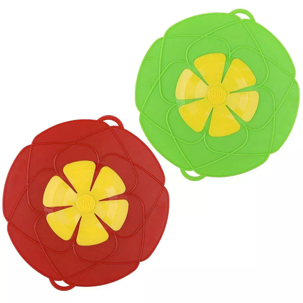 Anti-splash silicone lid for pots in various colors, preventing cooking messes