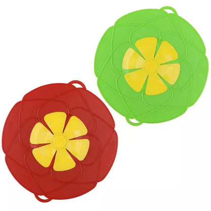 Anti-splash silicone lid for pots in various colors, preventing cooking messes