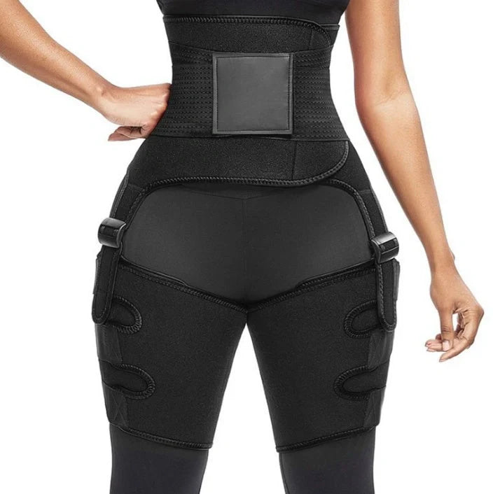 Adjustable Sports Waist Belt with Leg Straps for fitness and body shaping