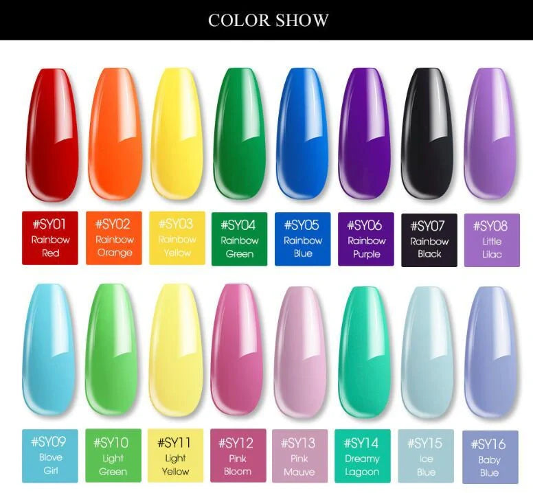 15g colored crystal nail extension glue with UV protection in various colors