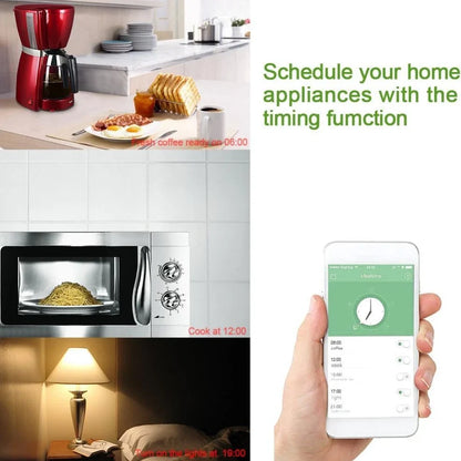 Wi-Fi smart plug with 4 power sockets and USB ports for remote control of devices