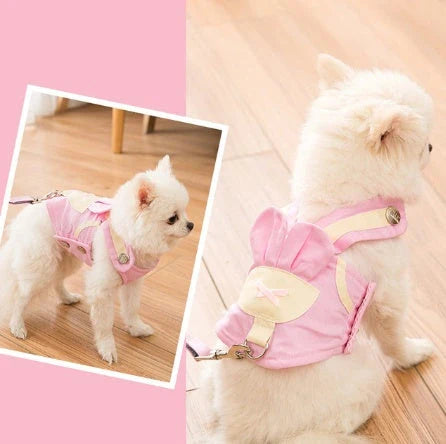 Durable and breathable small dog harness and leash set in various colors and sizes