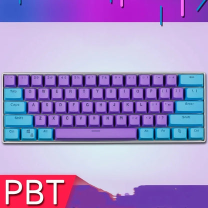 PBT transparent keycap set with matte texture and OEM height for RK61, GANSS ALT61, GH60 and I610T keyboards