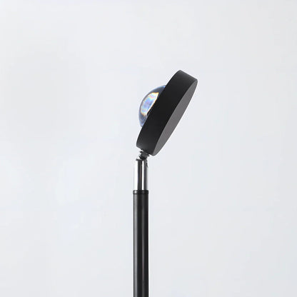 LED sunset atmosphere light with aluminium alloy body and glass shade in sunset red colour