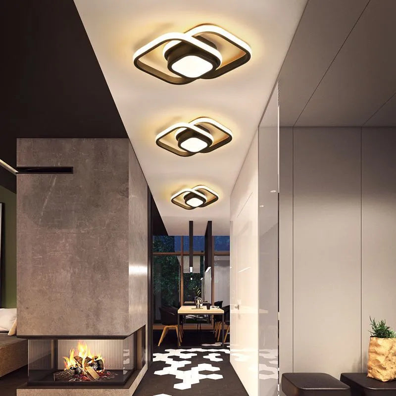 Modern silicone LED corridor light in butterfly and geometric shapes for entrance halls