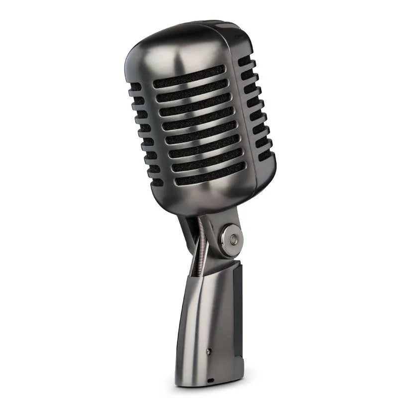 Retro condenser microphone in FG2 colour with cardioid design for wireless karaoke and recording