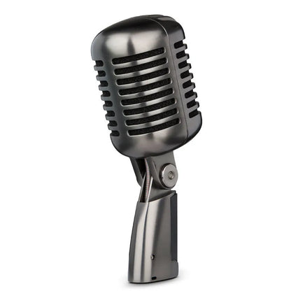Retro condenser microphone in FG2 colour with cardioid design for wireless karaoke and recording