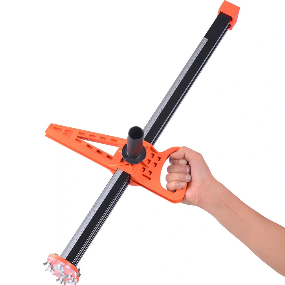 EasyRippertm Drywall Cutter in black, adjustable 2-60cm width, 72.5cm long with rubber grip and stainless frame