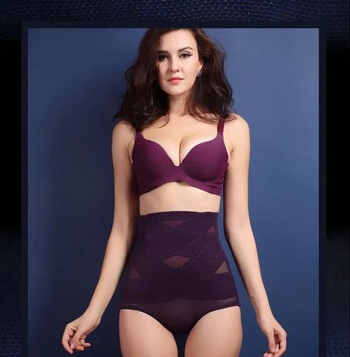 Women's high waist postpartum belly shaping pants in black and beige for comfort and support.