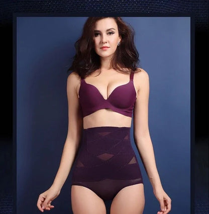 Women's high waist postpartum belly shaping pants in black and beige for comfort and support.