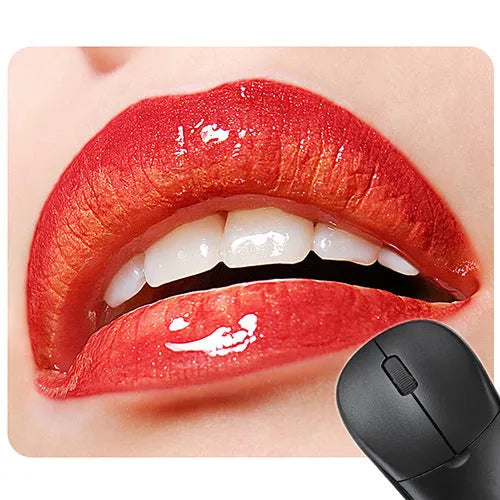 Red lips design rubber non-slip mouse pad on desk with 240mm x 200mm dimensions