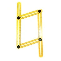 Four folding measuring ruler showing extended 25cm measurement and folded 12cm storage positions