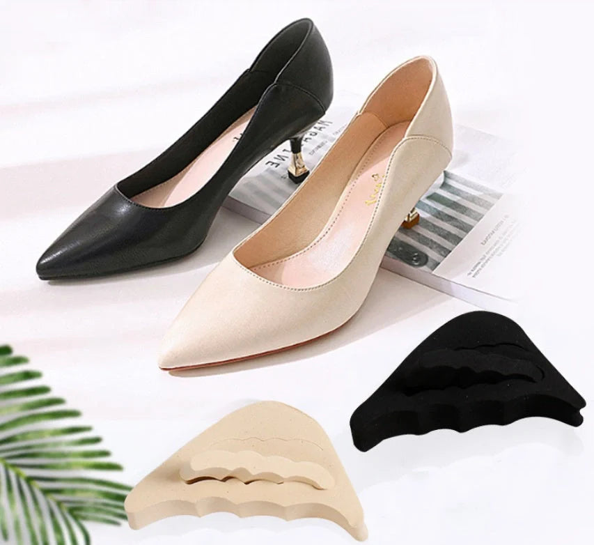 Comfortable anti-slip toe pads for high heels, ensuring a secure and snug fit